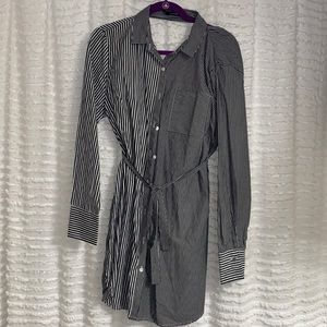 Pinstripe black and white dress